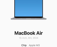 Macbook Air 15 M3 (2024) 16gb 512ssd