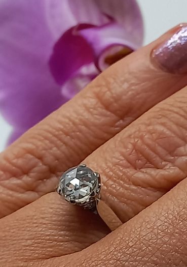 Antique Diamond 18ct White Gold Solitaire Ring