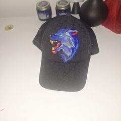 Blue wolf guccie cap