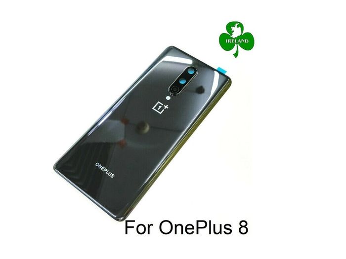 For OnePlus 8 Back Battery Cover Rear Camera Glass Panel Housing Black New
