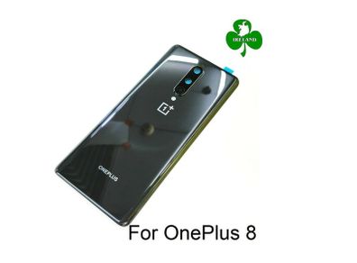 For OnePlus 8 Back Battery Cover Rear Camera Glass Panel Housing Black New