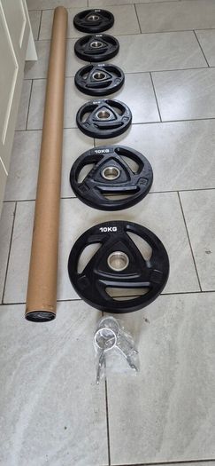 brand new olympic tri grip weight lifting set A