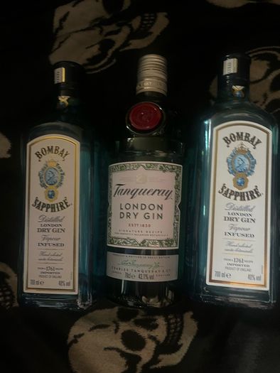 bombay sapphire gin empty bottle