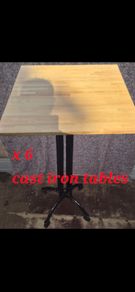 cast iron tables x 6