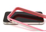 iPhone 4/ 4S Bumper Case Hard Plastic Rubber with Metal Buttons with Free Screen Protector