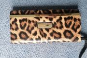 River Island leopard clutch bag