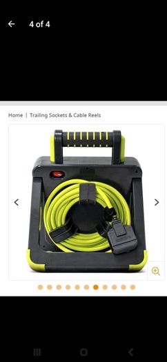 Masterplug Pro XT Work Light Cable Reel 240V 13A 4-Socket 5m