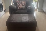 Leather arm chair
