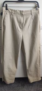 Primark Beige Cropped Straight Leg Trousers (New without Tags)