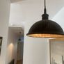 Pair of Copper Industrial Pendant Ceiling Lights Aged Patina Image 2