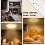 LED Ceiling Light Dimmable with Remote 24W Ceiling Lamp Flat with 2000K Backlight, Warm Night Light and Timer, Modern Round 12" Ultra Thin Light Fittings for Living Room Bedroom Kitchen Image 6