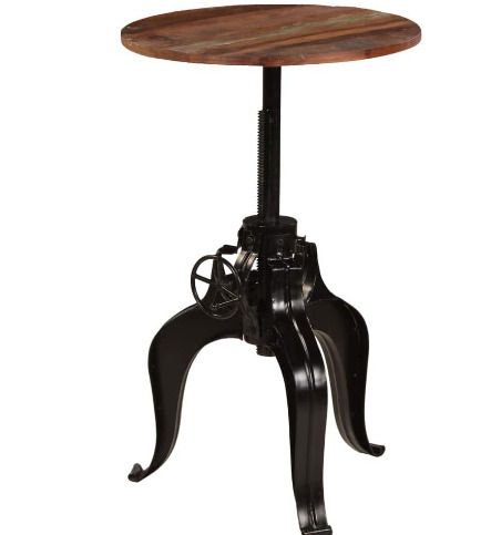 3sets Durable Recycled Wood Solid Bar Stool with Table