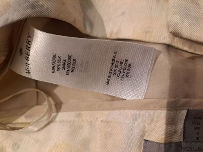 Mulberry Designer silk Trousers uk8
