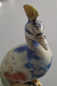 Vintage Ceramic Peacock - Flower Arrangement Frog