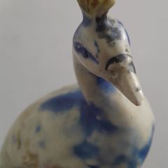 Vintage Ceramic Peacock - Flower Arrangement Frog