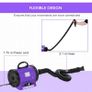 2800W Dog Hair Dryer, Pet Dryer, Dog Blaster Dryer with 3 Nozzles, Purple Image 5
