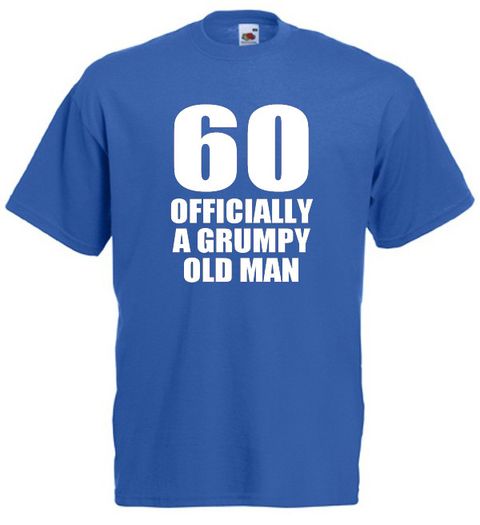 60 Officially A Grumpy Old Man - Mens Funny 60th birthday gift
