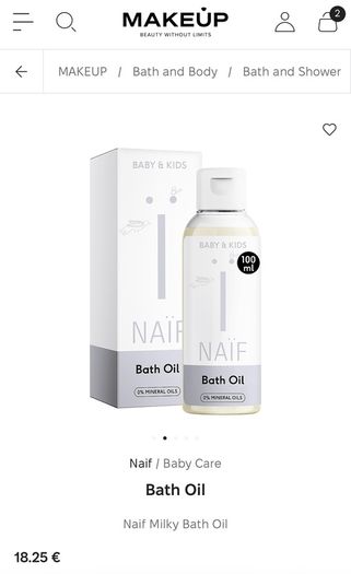 Set baby oil