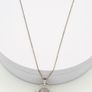 925 Vintage Sterling Silver Italian Dichroic Glass Necklace Image 5