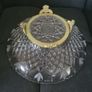 Large Killarney Irish Crystal Fruit Bowl With Metal Foot Image 3