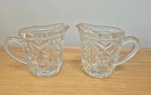 Two vintage glass jugs
