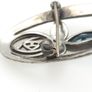 925 Vintage Kit Heath Designer Silver & Blue Topaz Brooch Image 7