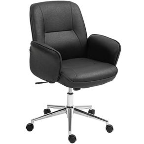 Office chair, height-adjustable, breathable cover, tilt function, up to 120 kg, Black