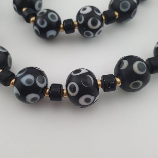 Vintage Venetian Style Thousand Eyes Glass Beads Necklace