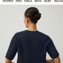Next -Navy Blue Gem Crew Neck Knitted T-Shirt With Wool Image 3