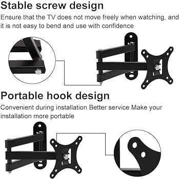 NEW SALE | Tilt & Swivel TV Wall Mount Bracket, Fits for 10 13 15 17 19 20 21 22 23 24 25 26 Inch LED LCD Plasma Screen Monitor Max Load Capacity 22 lbs VESA 75x75 & 100x100