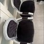 2x black mini throne armchairs Image 2