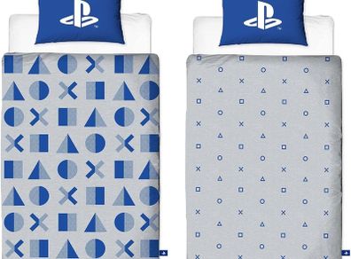 PlayStation Official Duvet Cover Layer Design | Reversible 2 Sided Bedding Duvet Cover, Pillow Case Included