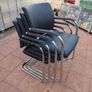 Klober Premium leather meeting room chairs - Black (x4) Image 4