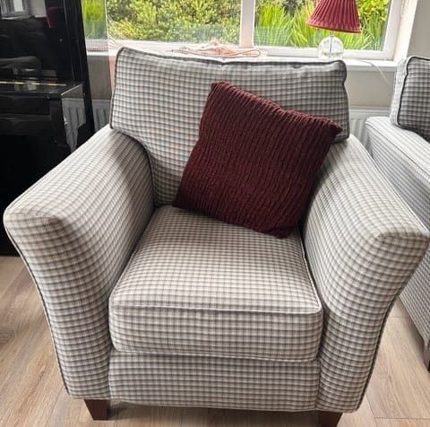 3 seater couch and two arm chairs