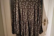 New look Curves mixed floral Dress, round neck long sleeves, green mix floralprint Smock dress  like new