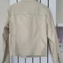 Dunnes Stores Taupe Ivory Beige Faux Leather Moto / Biker Jacket Image 2