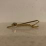 Mid Century Gold-Tone Green Stone Tie Clip Image 4