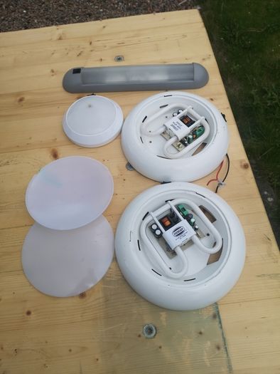 Camper lights with switches