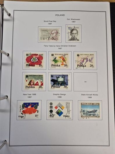 Poland stamps in album 1984 -1996