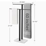 Free Standing black towel Rail and toilet roll holder with Marble Base Image 2