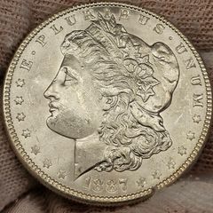 USA United States Silver 1887 Morgan Dollar Beautiful Uncirculated Lustrous Superb!