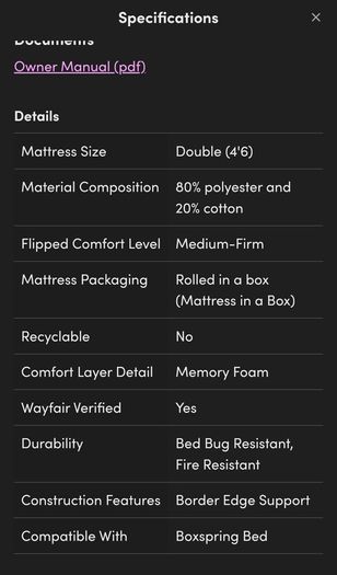 Brand new Hybride Double Mattresses
