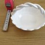 White  dish with woven  handle Image 2