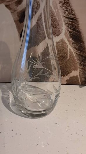 Vintage Irish made decanter and 6 glasses.