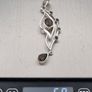 Smoky Quartz Sterling Silver Signed Pendant Image 8