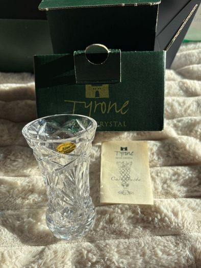Vintage Tyrone Irish Crystal Bud Vase (With Original Box & Care Guide)