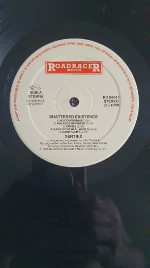 Xentrix Shattered Existence Thrash Metal Original 90's Pressing Roadracer Records