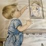 1960s Vintage Framed  Nursery Decoration Made in Italy Image 9