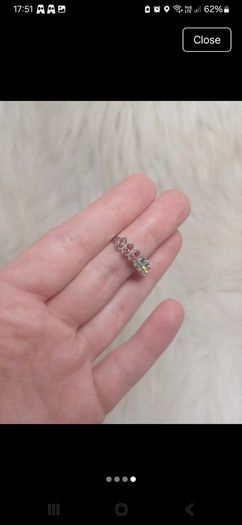 tourmaline ring silver s925 adjustable