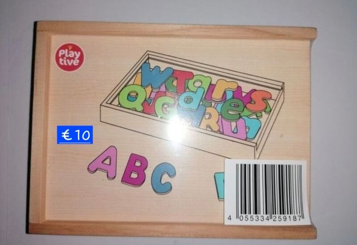 3 New Playtive Wooden Games (Dominoes, Sliding Puzzle & Magnetic Letters)